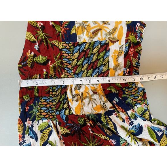 RAGA Dress Sleeveless Mini Sz Small Nature Tropical Floral Multicolor Boho NWT - Picture 4 of 7